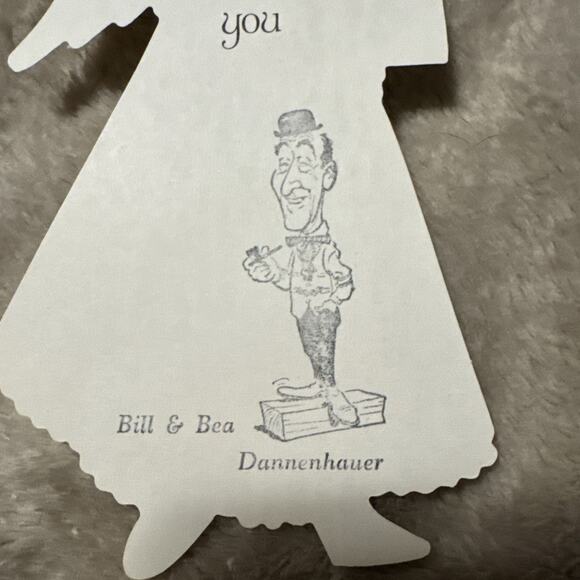 Vintage Hallmark Used Christmas Card Angel Holding Candle - Picture 4 of 6